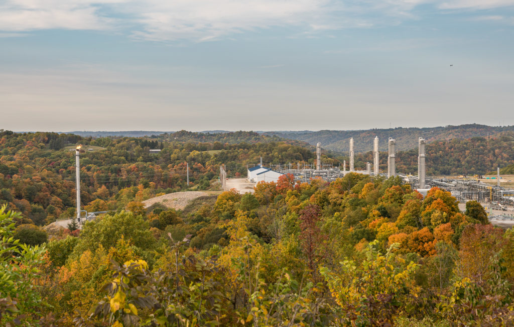Marcellus Gas Well Site in the hills